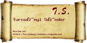 Turcsányi Sándor névjegykártya