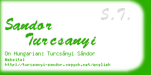 sandor turcsanyi business card